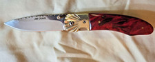 VINTAGE JIM CRAIG Design Hand Made Custom Folding KNIFE w/Jobillo Wood & Brass picture