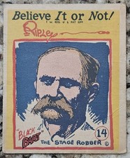 1937 Ripley's Believe It or Not Black Bart the Stage Robber #14 VG-EX See Pics picture