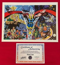 1970s Marvel Comics Original Pinup Poster Thor Asgard Signed by Stan Lee w/COA picture