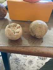2 antique stone cannon balls? picture