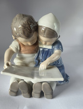 Bing and Grondahl  #1567 Children Reading a Book Porcelain Figurine picture