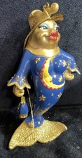 Rare December Diamonds ©2006 MOON FISH Ornament  55-90224 Moon Outfit & Star Bag picture