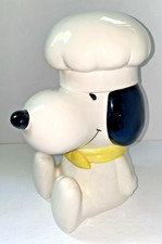 Vintage Peanuts SNOOPY Large CHEF COOKIE JAR 11