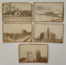 1894 antique PHOTOS salt lake city ut LDS TEMPLE SALTAIR PAVILION CITY mormon picture