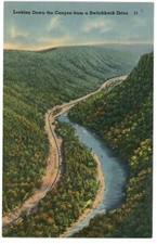 Wellsboro PA Pennsylvania Grand Canyon Switchback Drive Linen Postcard Unused picture