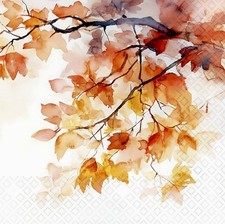 (1229) TWO Paper LUNCHEON Decoupage Art Craft Napkins - AUTUMN TREE BRANCHES picture