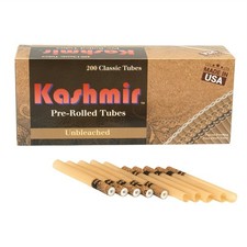 Kashmir Cigarette Tubes Unbleached Classic King Size 84mm 200 Count RYO Tubes picture