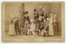 Liliputians 1890 Circus Sideshow Dwarf Midget Troop Little People Cabinet Card picture