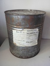 Vintage US Government Welfare Rice Can Sealed 110 Oz picture
