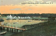 Postcard C-1910 New York Shelter Island Heights Conklin's Boat Dock NY24-3347 picture