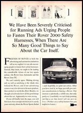 1968 Rover 2000 Automatic TC Vintage Print Ad Seat Belt Pine Trees  Wall Art picture