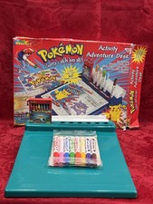 Vintage 1999 RoseArt Pokémon Activity Adventure Desk in Original Box picture