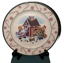 Longaberger Roger & Ginger Christmas Plate Gingerbread house candy Canes 9