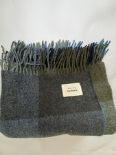 Paul Smith for Maharam Wool Plaid Throw Blanket Blue Green Check Large 70x50 picture