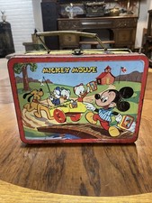 Adco Mickey Mouse And Donald Duck 1954 Metal Lunchbox  picture