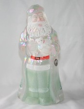 Fenton 95th Anniv Woodland Frost Iridescent Santa Red Cardinal #5249FE Figurine picture