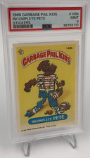 1986 GARBAGE PAIL KIDS Trading Stickers INCOMPLETE PETE #149b graded PSA MINT 9 picture