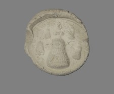 Real Rare Tibet 12th Century Old Antique Buddhist white Clay Tsa Tsa Five Stupas picture