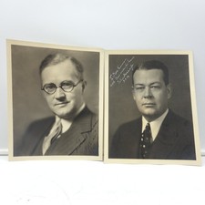 Lot of 2 Vintage 1939 Signed Autographed Portrait Photographs 8x10 Original picture