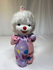 Vintage Poter Standing Wind Up Musical Clown Polkadot Head Moves 1986 Works picture