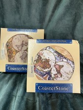 TWO BOXES Old World Map CoasterStone Round Coasters with Cork Backing*FREE SHIP* picture