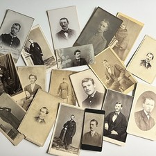 Antique Photograph CDV Lot Of 18 Dapper Handsome Men Variety picture