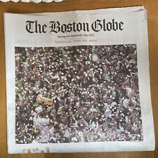 Boston Celtics 2024 NBA CHAMPION Duck Boat PARADE Boston Globe Newspaper 6-22-24 picture