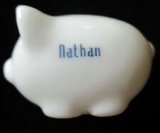LUCKY PENNY PORCELAIN MINIATURE PIGGY BANK - NATHAN picture