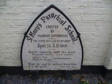 Photo A3 The foundation stone of the former St Mary's Parochial School,  c2013 picture