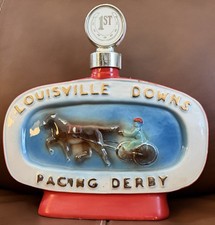 VINTAGE JIM BEAM LOUISVILLE DOWNS RACING DERBY DECANTER picture