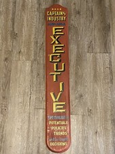 Vintage Wood Sign Captain of Industry Executive Wood 1953 Yorkcraft Inc PA USA picture