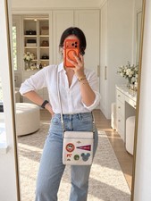 Coach x Disney Walt Disney World Ivory Leather Crossbody Bag Patches picture