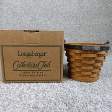 Longaberger Collectors Club 2004 Edition Gathering Basket Mini Box Plaque USA picture