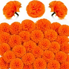 Dia De Los Muertos Decorations Artificial Marigold Flowers Heads Bulk picture