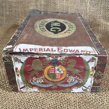 Vtg Imperial Edward MC Tobacco Cigar Box Embossed Gold Foil PA picture