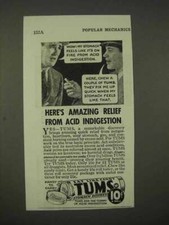 1938 Tums Ad - Amazing Relief From Acid Indigestion picture