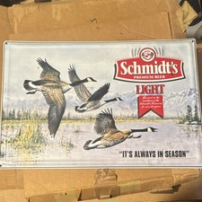 Schmidt's Premium Beer Light Tin Sign Breweriana Collectible Bar Decor picture