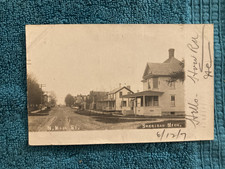 RPPC Sheridan Michigan Residential Main Street JH Cave Photo Posted 1907 picture
