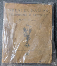 VTG Paper Greater Dallas Telephone Directory March 1939 SW Bell Telephone CO picture