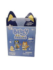 Bluey Fuzzies Surprise (2) Pack Series 1 Flocked Mini Figures- 1 Box New Sealed picture