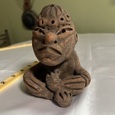 Vintage Taino Zemi Style Clay Figurine Caribbean Tribal From lmk Art 5” picture