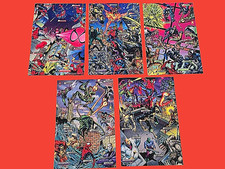 1995 Marvel OverPower Poster Lot 5 Piece Fleer Spider-Man Wolverine Venom picture