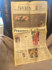 Monday Feb 16 2004 Newspaper Sports Section C Daytona 500 NASCAR Dale Jr picture
