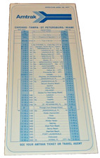APRIL 1973 AMTRAK FLORIDIAN PANAMA LIMITED PUBLIC TIMETABLE CARD picture