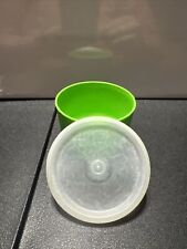 Vtg Tupperware 4 oz. Snack Cup Containers Yellow Green 1229 Lids 297. Used picture