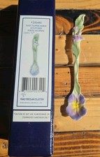 Franz Pansy Flower Sculptured Porcelain Spoon picture