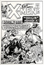 X-men #12 Hand Inked Cover Art After Jack Kirby First App. Juggernaut Marvel picture