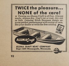 1951 Print Ad Aluma Craft Aluminum Boats Always Dry Minneapolis,Minnesota picture