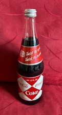 1960s Coca-Cola Foil Paper Diamond Label Full Unopened Glass 1 Pint 12 Oz Bottle picture