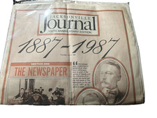 Jacksonville Journal 100th Year Anniversary Edition Rare HTF 1887-1987 picture